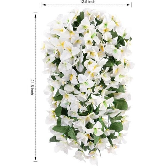 Bougainvillea Artificial Hanging Flowers Plants for Outdoors Decoration, 2pcs - Picture 2 of 7